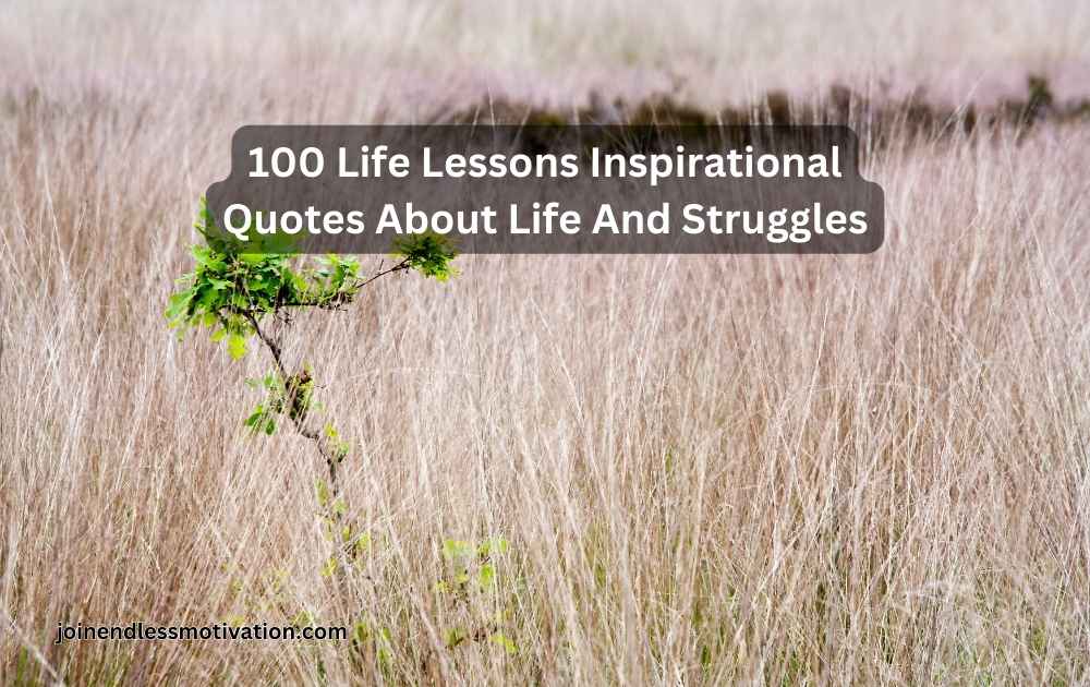 100 Life Lessons Inspirational Quotes About Life And Struggles