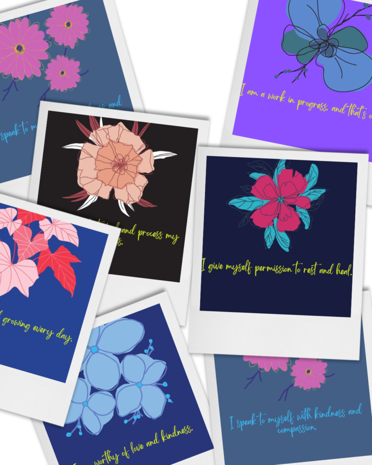 Self-Compassion Affirmations Motivational Flashcards